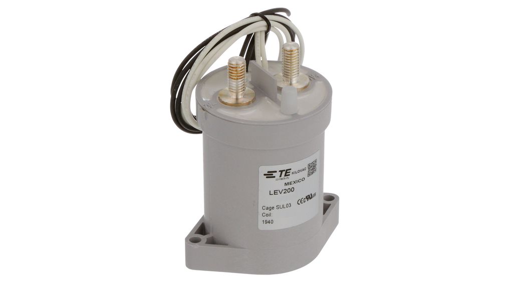 DC-kontakt med hög spänning och tillbehörskontakter 1NO DC 12V 500A Skruvkoppling, M8 Kilovac LEV200